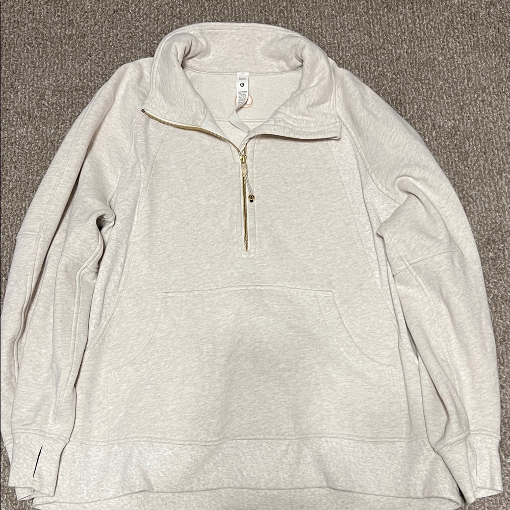lululemon athletica Women's Gray Half-Zip Sweatshirt